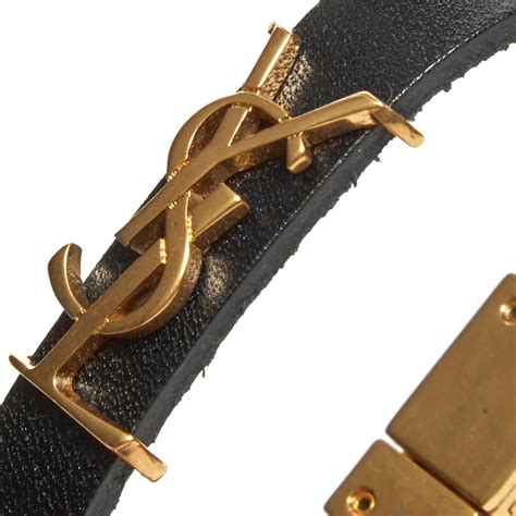 ysl leather bracelet women's